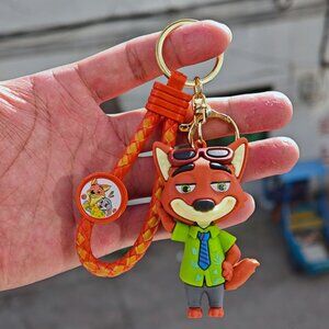 Cute Zootopia keychain, Judy Nick keychain, bag charm